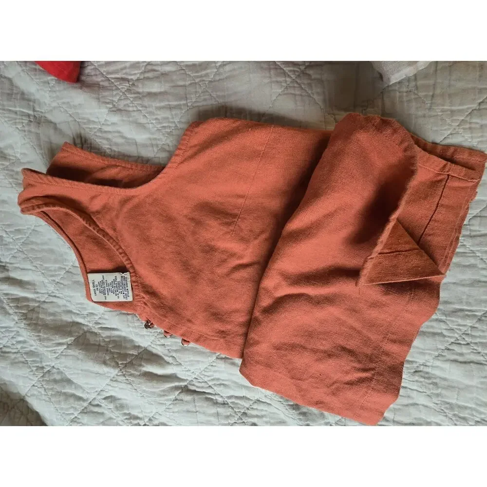 Lot Of 4 LINEN & Pima COTTTON small Summer Tops & Bottoms Skirt Palazzo Tee Tank